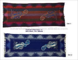 Wool Kashmir embroidery shawl, Cashmere wool scarfs ,